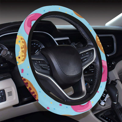 Donut Pattern Print Design DN07 Steering Wheel Cover with Elastic Edge