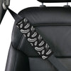 Feather Black White Design Print Car Seat Belt Cover