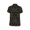 Moon Boho Style Pattern Print Design 01 Men's Short Sleeve Button Up Shirt