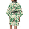 Rainforest Giraffe Pattern Print Design A02 Women's Short Kimono