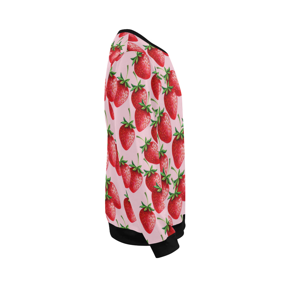 Strawberry Pattern Print Design SB03 Men Long Sleeve Sweatshirt