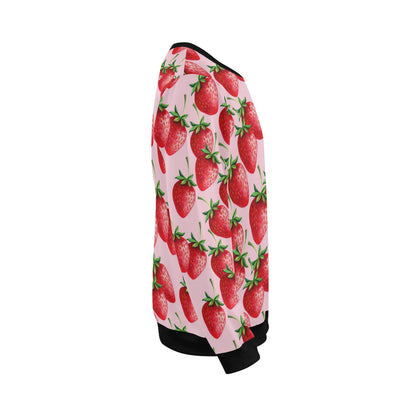 Strawberry Pattern Print Design SB03 Men Long Sleeve Sweatshirt