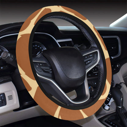 Giraffe Texture Print Steering Wheel Cover with Elastic Edge