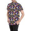 Bowling Pattern Print Design 02 Men's Short Sleeve Button Up Shirt