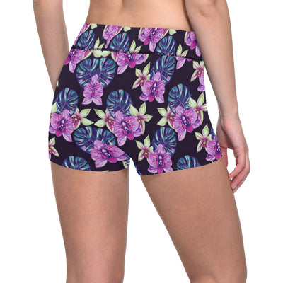 Orchid Pattern Print Design OR010 Yoga Shorts