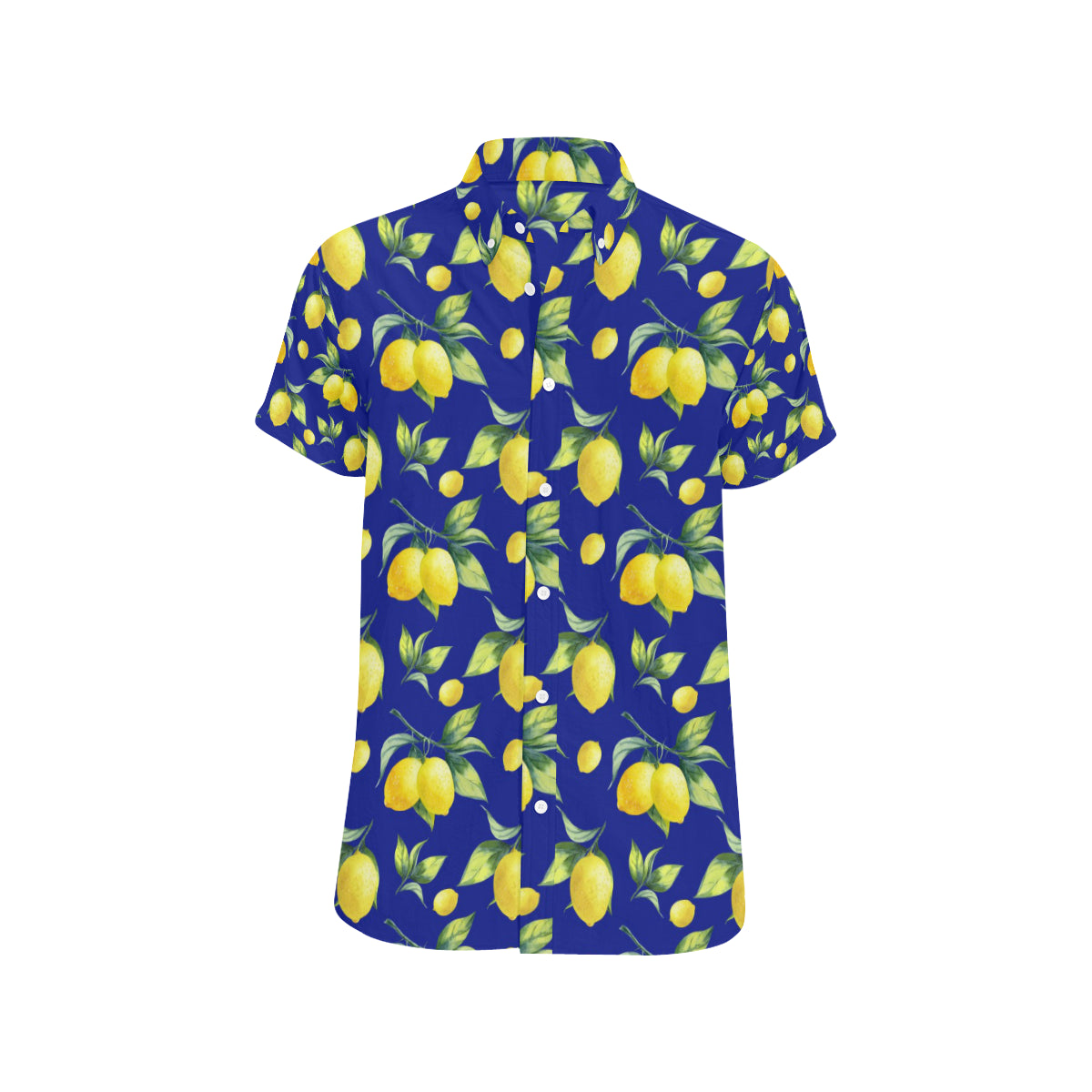 Lemon Pattern Print Design LM06 Men's Short Sleeve Button Up Shirt