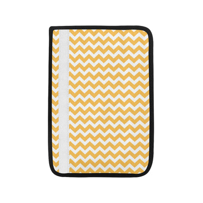Chevron Orange Pattern Print Design 01 Car Seat Belt Cover