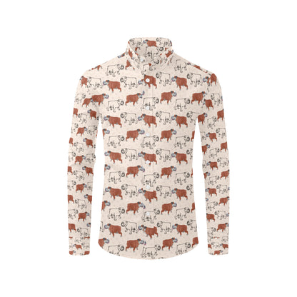 Bulldogs Pattern Print Design 04 Men's Long Sleeve Shirt