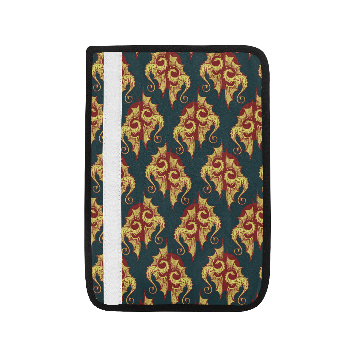 Dragons Gold Design Pattern Car Seat Belt Cover
