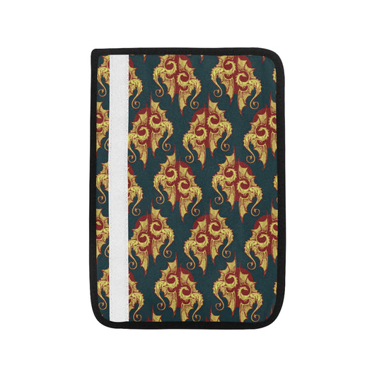 Dragons Gold Design Pattern Car Seat Belt Cover