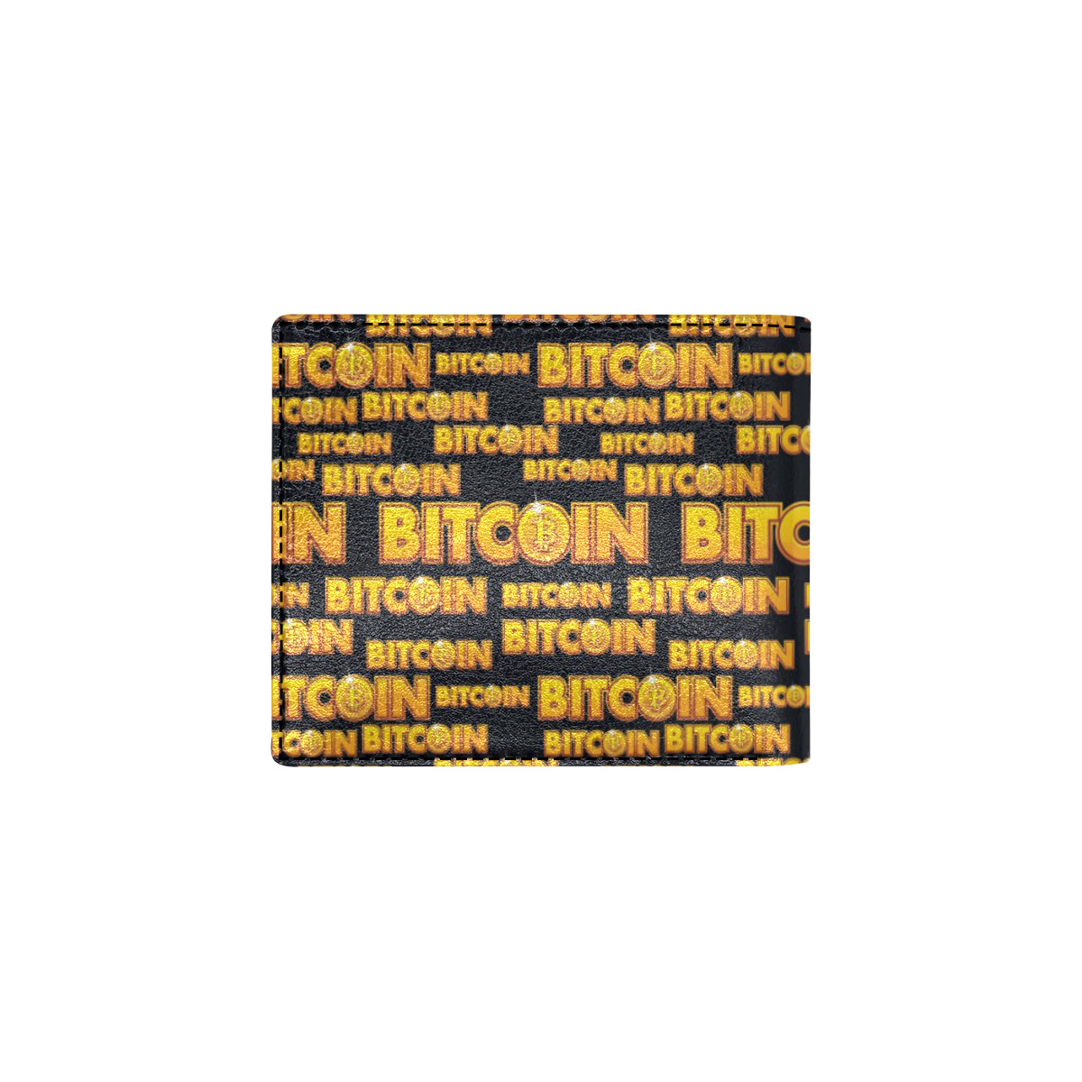 Bitcoin Pattern Print Design DO03 Men's ID Card Wallet