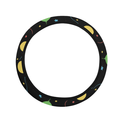 Ballon Colorful Pattern Print Design 04 Steering Wheel Cover with Elastic Edge