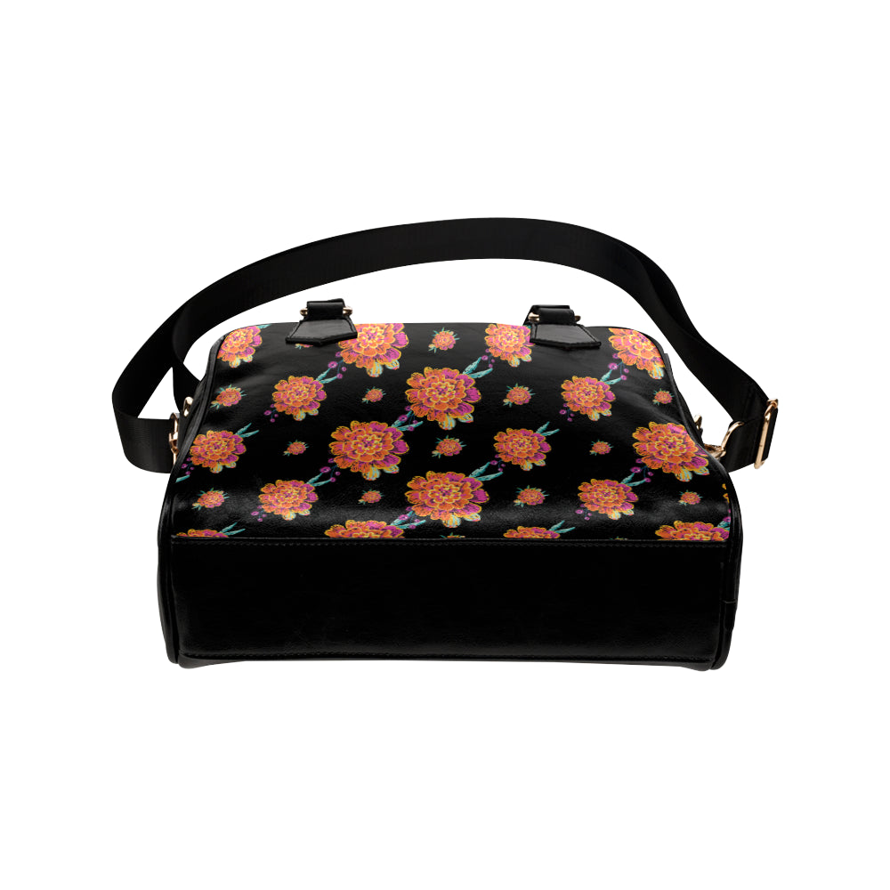 Marigold Pattern Print Design 01 Shoulder Handbag