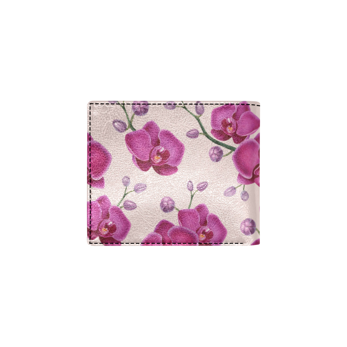 Orchid Pattern Print Design A02 Men's ID Card Wallet