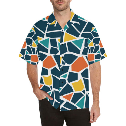 Mosaic Pattern Print Design 02 Men's Hawaiian Shirt