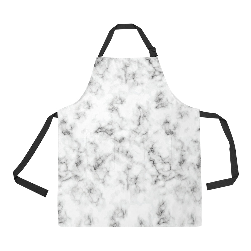 Marble Pattern Print Design 01 Apron with Pocket