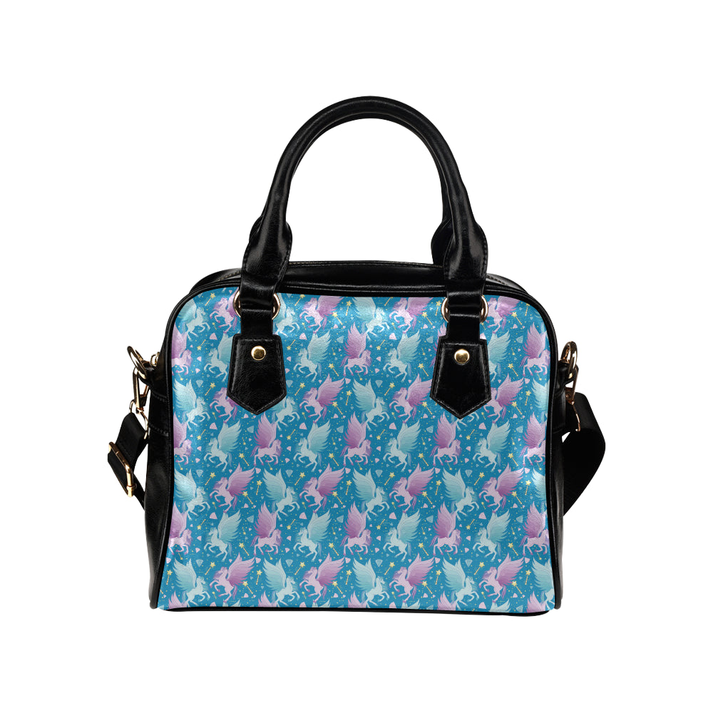 Pegasus Pattern Print Design 04 Shoulder Handbag