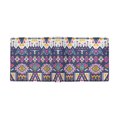 Pink Tribal Aztec native american Men's ID Card Wallet