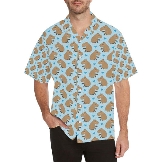 Capybara Pattern Print Design 01 Men's Hawaiian Shirt