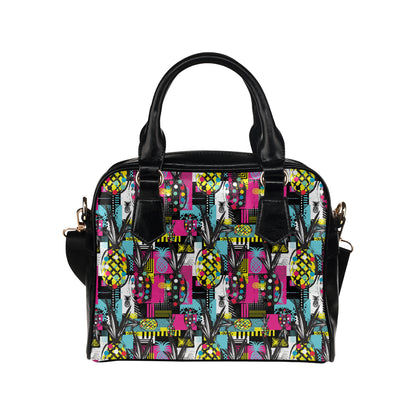 Pop Art Pineapple Pattern Print Design A02 Shoulder Handbag