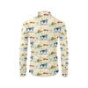 Cow Farm Design Print Men's Long Sleeve Shirt