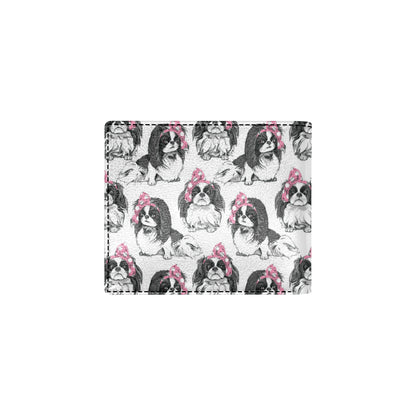 Japanese Chin Pattern Print Design 01 Men's ID Card Wallet
