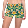 Plumeria Pattern Print Design PM07 Yoga Shorts