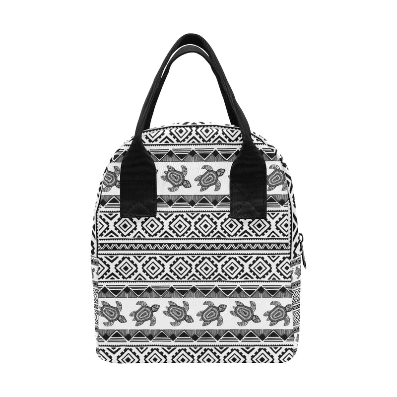 Sea Turtle Tribal Aztec Insulated Lunch Bag