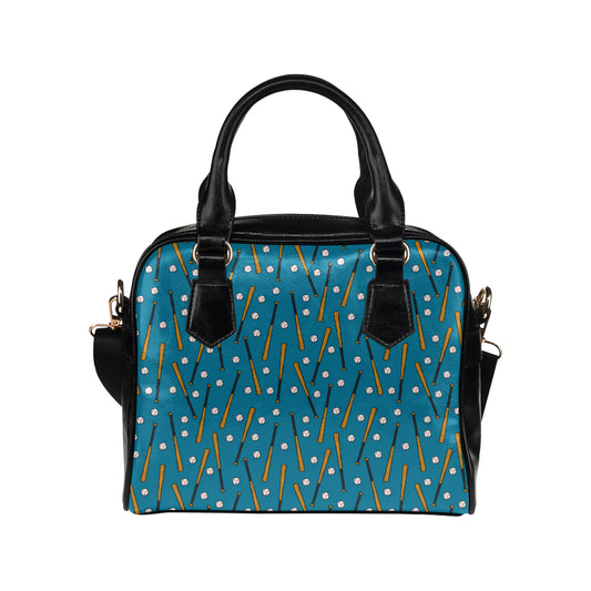 Baseball Pattern Print Design 01 Shoulder Handbag
