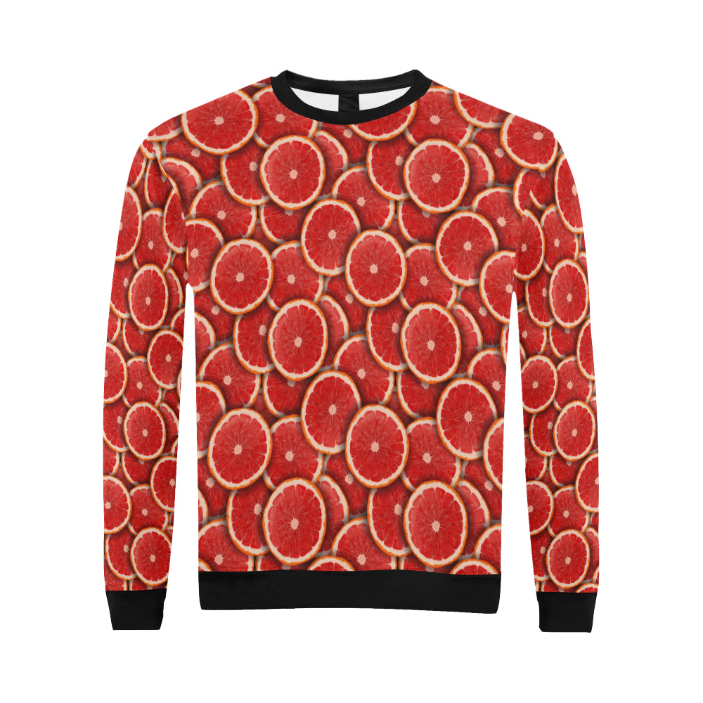 Grapefruit Pattern Print Design GF05 Men Long Sleeve Sweatshirt