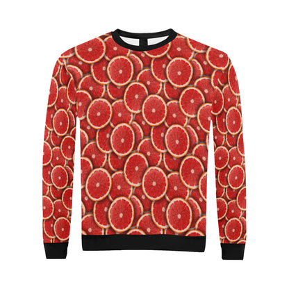 Grapefruit Pattern Print Design GF05 Men Long Sleeve Sweatshirt
