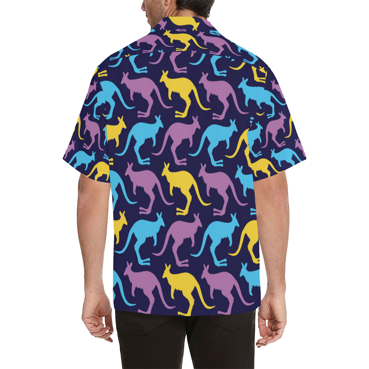 Kangaroos Pattern Print Design 02 Men's Hawaiian Shirt