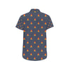 Campfire Pattern Print Design 02 Men's Short Sleeve Button Up Shirt