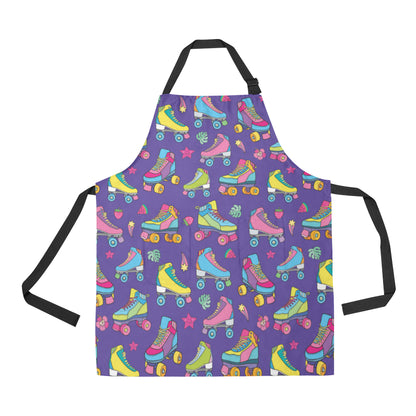 Roller skate Colorful Pattern Print Design A05 Apron with Pocket