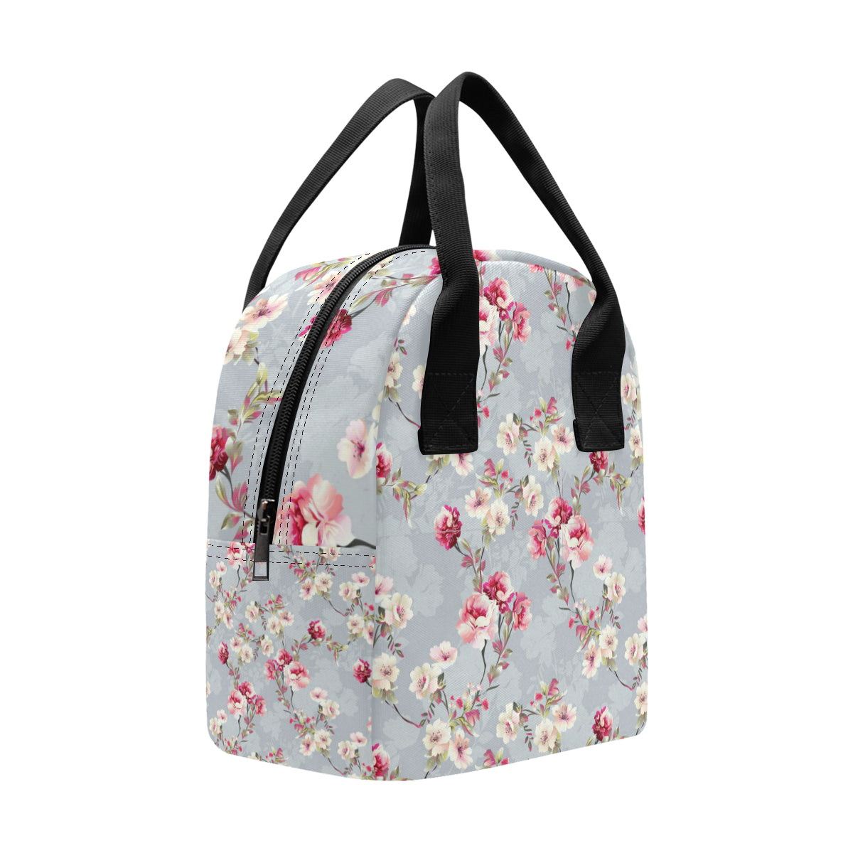 Summer Floral Pattern Print Design SF02 Insulated Lunch Bag