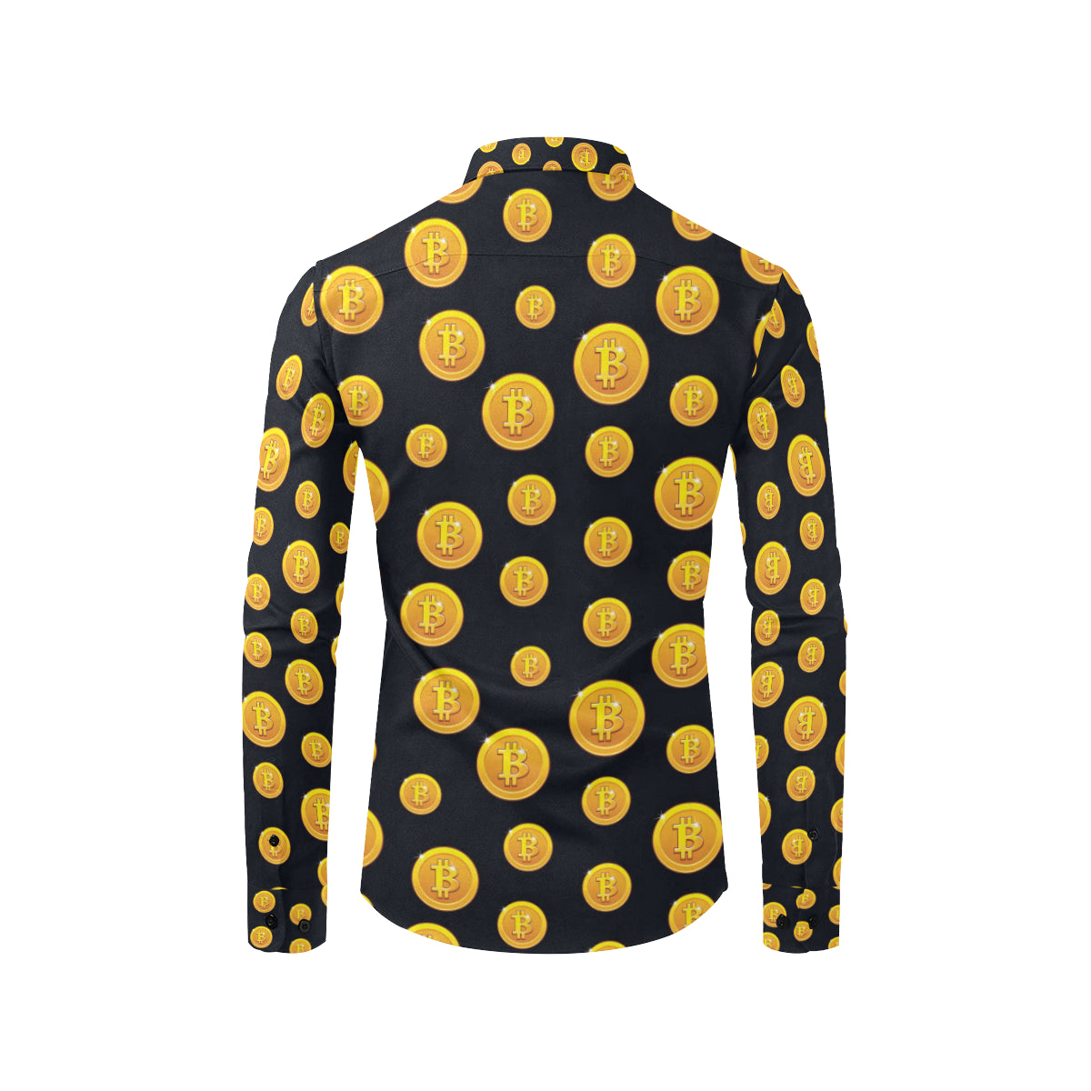 Bitcoin Pattern Print Design DO04 Men's Long Sleeve Shirt