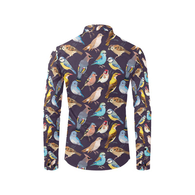 Bird Cute Print Pattern Men's Long Sleeve Shirt