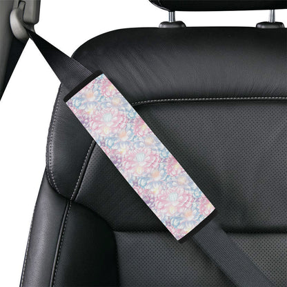 Dahlia Pattern Print Design 01 Car Seat Belt Cover