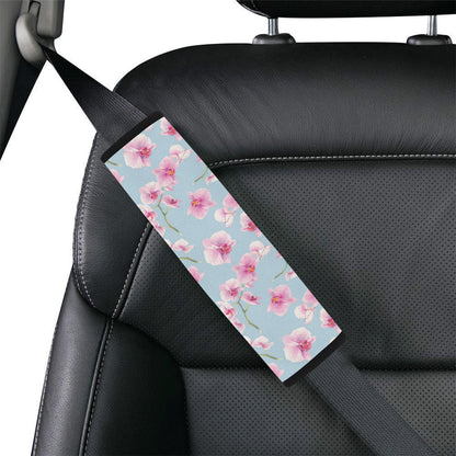 Orchid Pattern Print Design A01 Car Seat Belt Cover