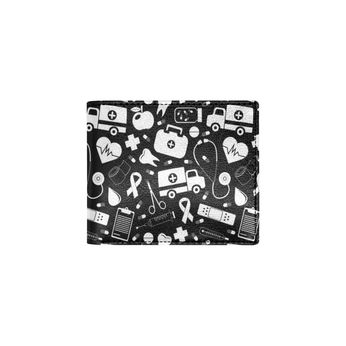 Medical Pattern Print Design 01 Men's ID Card Wallet