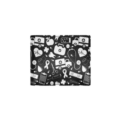 Medical Pattern Print Design 01 Men's ID Card Wallet