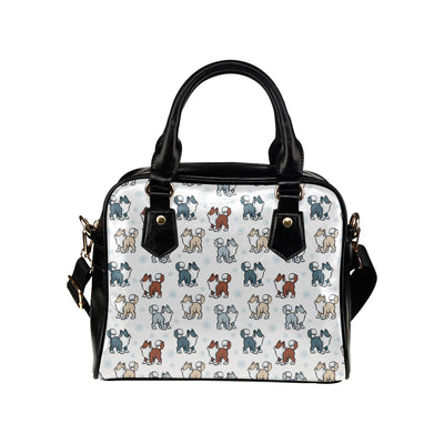 Alaskan Malamute Pattern Print Design 02 Shoulder Handbag