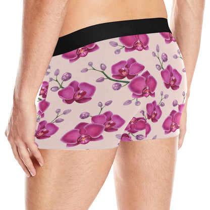 Orchid Pattern Print Design A02 Men's Boxer Briefs