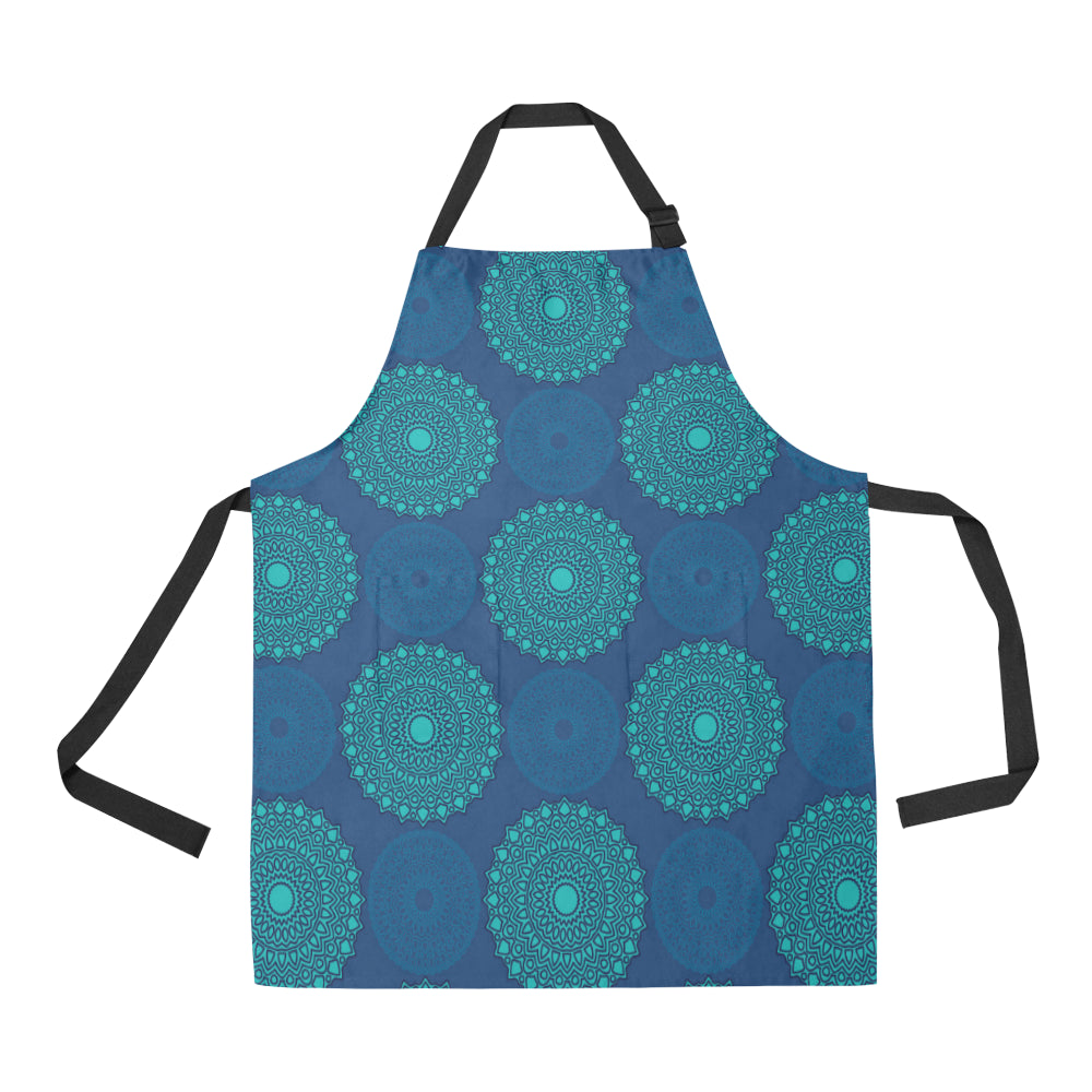 Medallion Pattern Print Design 04 Apron with Pocket