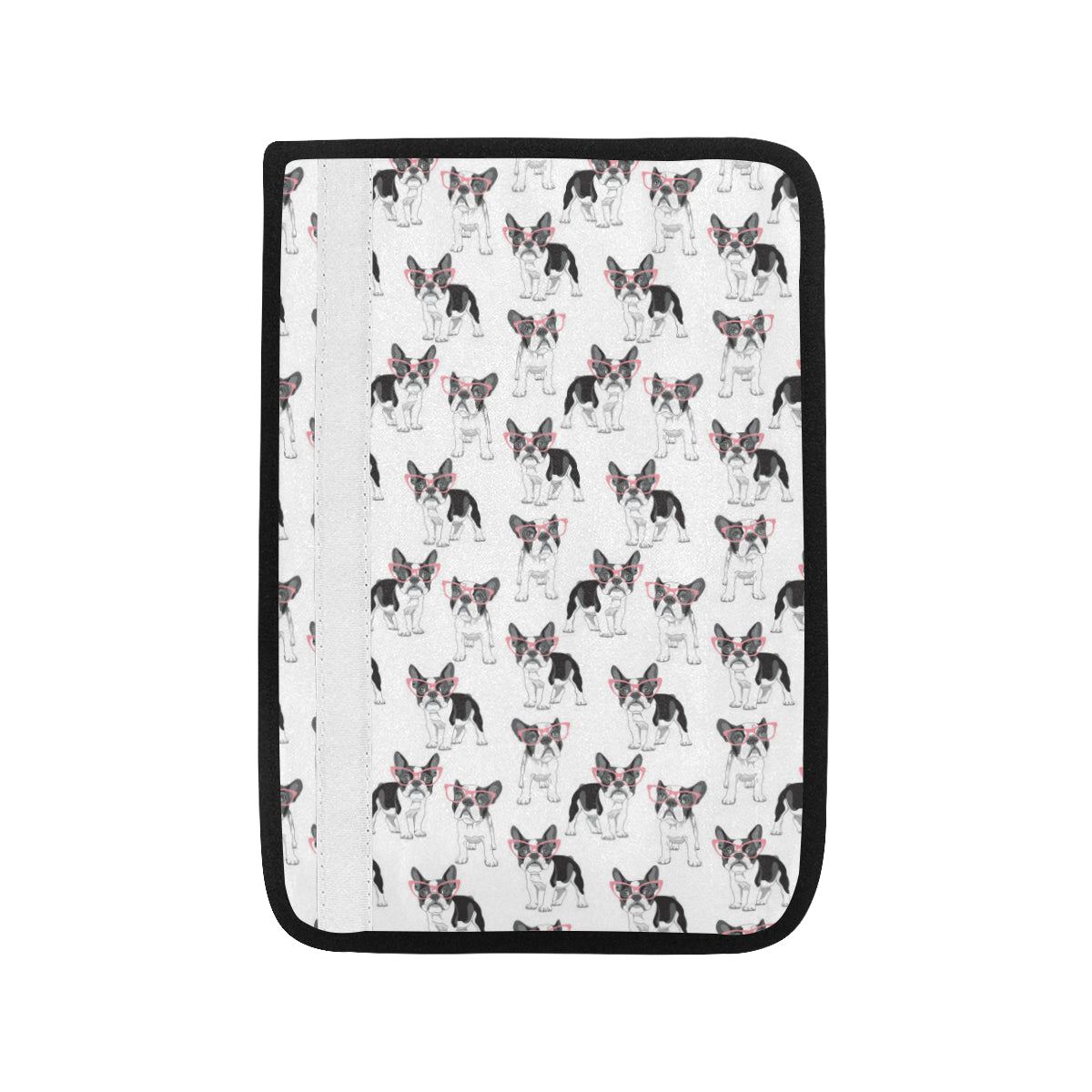 Boston Terrier Pattern Print Design 03 Car Seat Belt Cover