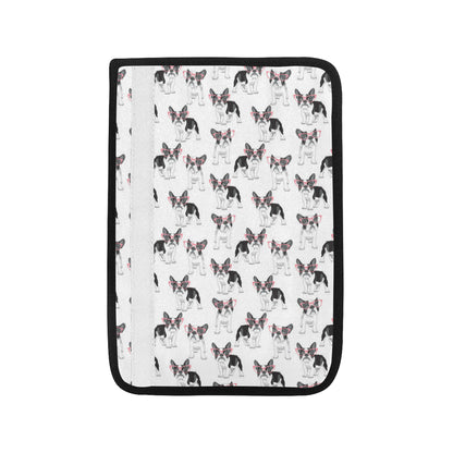 Boston Terrier Pattern Print Design 03 Car Seat Belt Cover