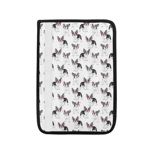 Boston Terrier Pattern Print Design 03 Car Seat Belt Cover