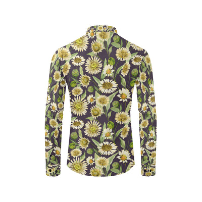 Daisy Vintage Print Pattern Men's Long Sleeve Shirt