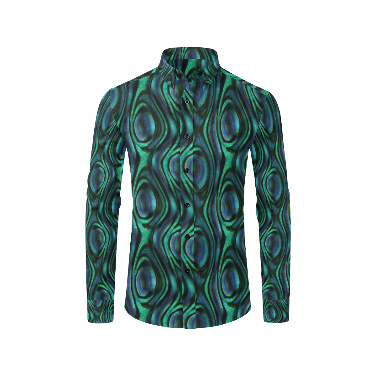 Abalone Pattern Print Design 01 Men's Long Sleeve Shirt