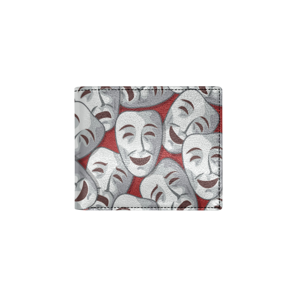 Acting Mask Pattern Print Design 01 Men's ID Card Wallet